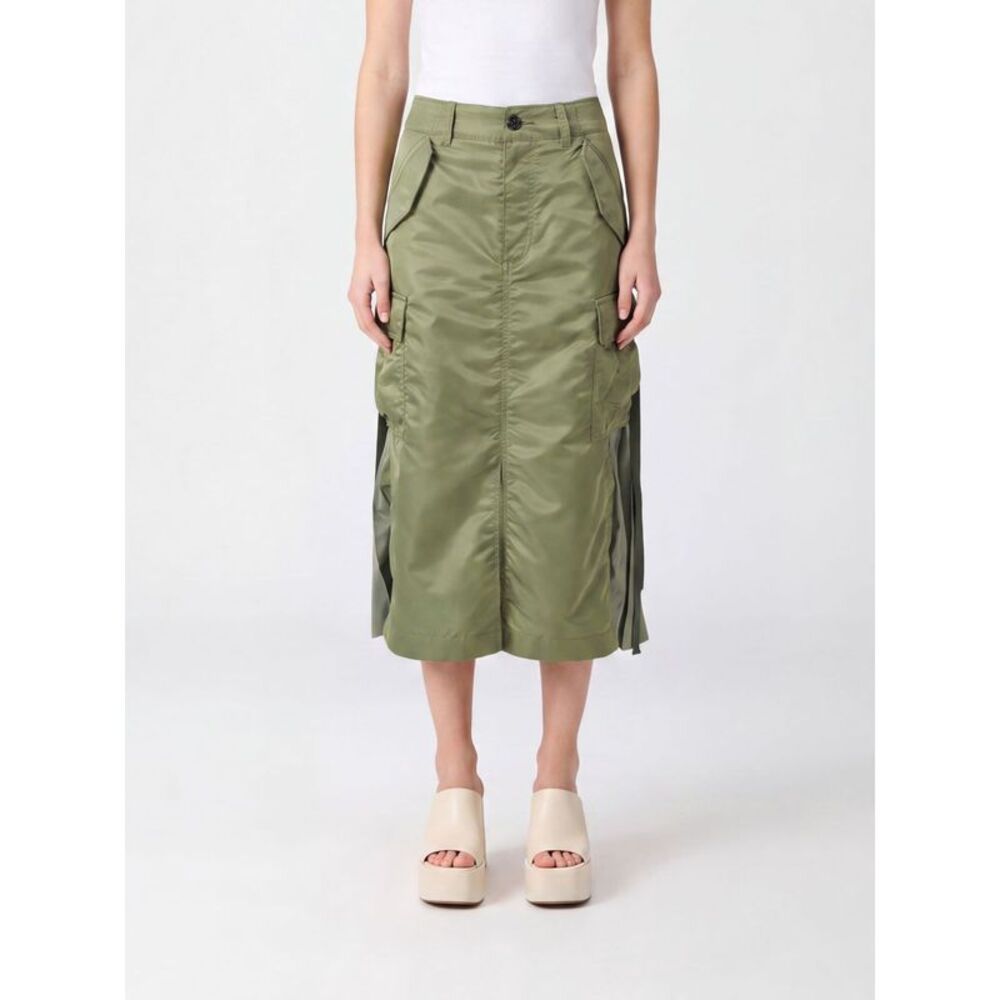 Sacai Women Pleated Cargo Midi Skirt Sacai In Technical Fabric With High Waist